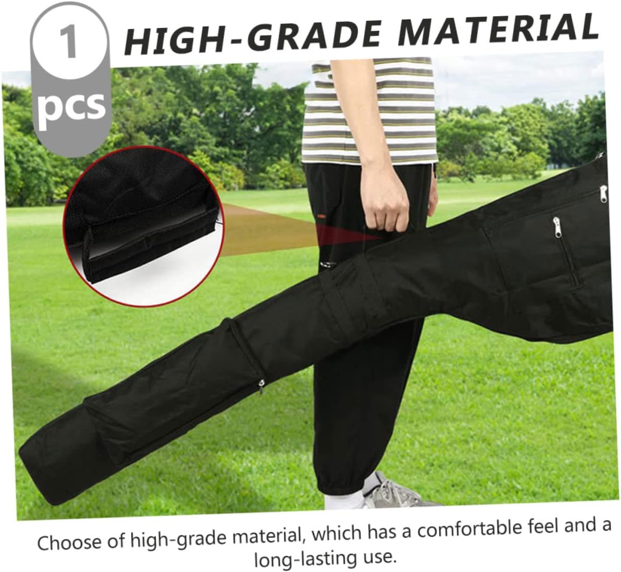 Totority 1pcs Golfs Bag Portable Multi-use Container for Golfing Equipment Lightweight Compact Design Reusable Golfing Bag for Travel and Storage Black for Driving Range and