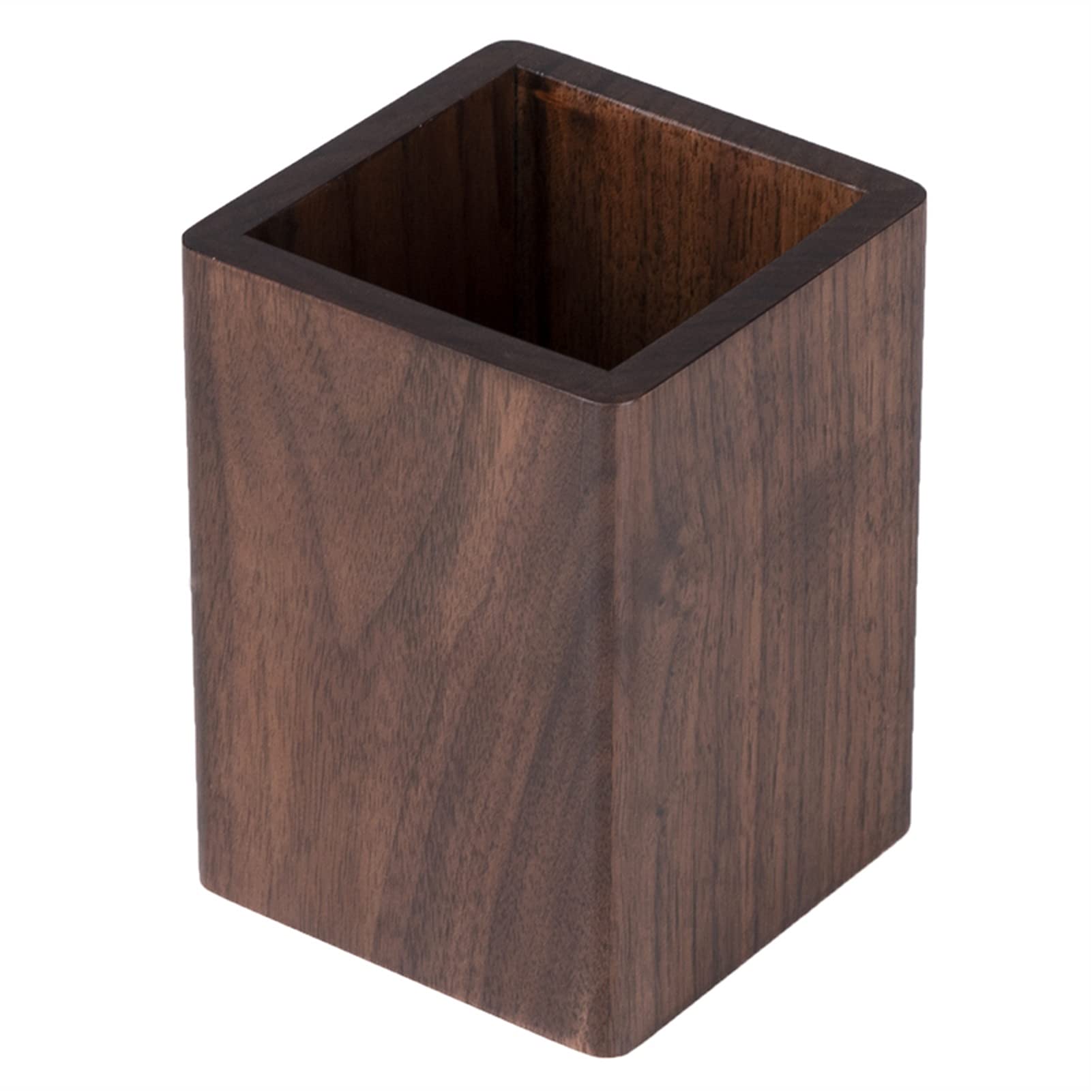 Stifthalter für den Schreibtisch, Schwarzer Walnuss-Stifthalter im chinesischen Stil, Bleistiftbecher, Make-up-Pinsel, Schreibtisch-Organizer