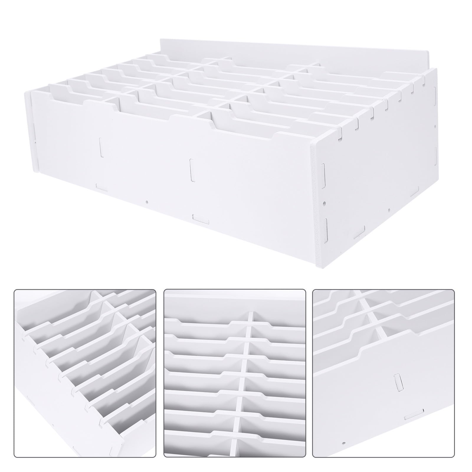 Zerodeko Caja Organizadora de Múltiples Compartimentos para Escritorio Estante de Almacenamiento para Oficina y Hogar, Organizador Práctico y Compacto