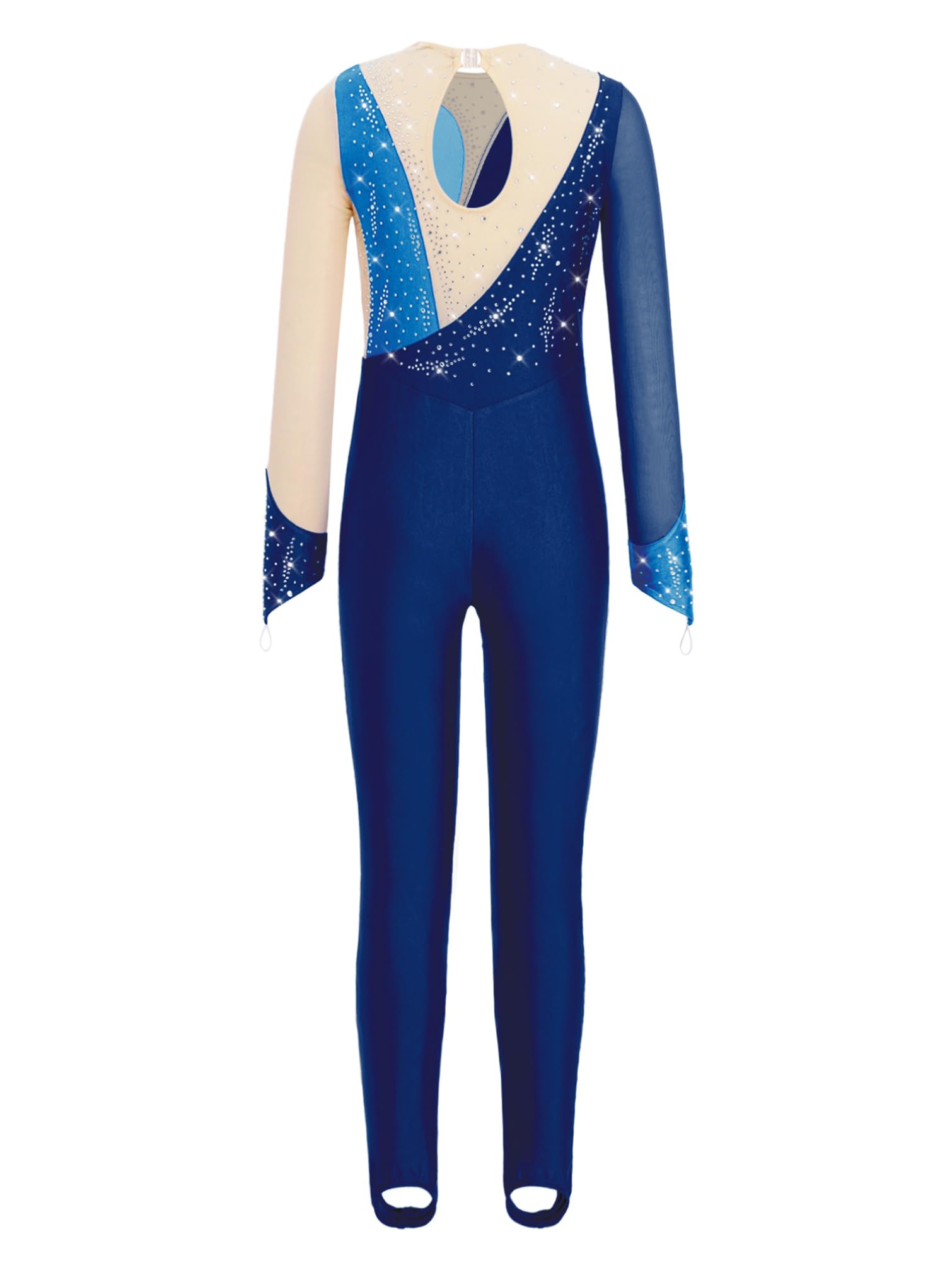 TiaoBug Maillot De Gimnasia Niña Leotardo De Danza Ballet Manga Larga Body Clásico Elástico Mono Brillante De Baile Deportivo