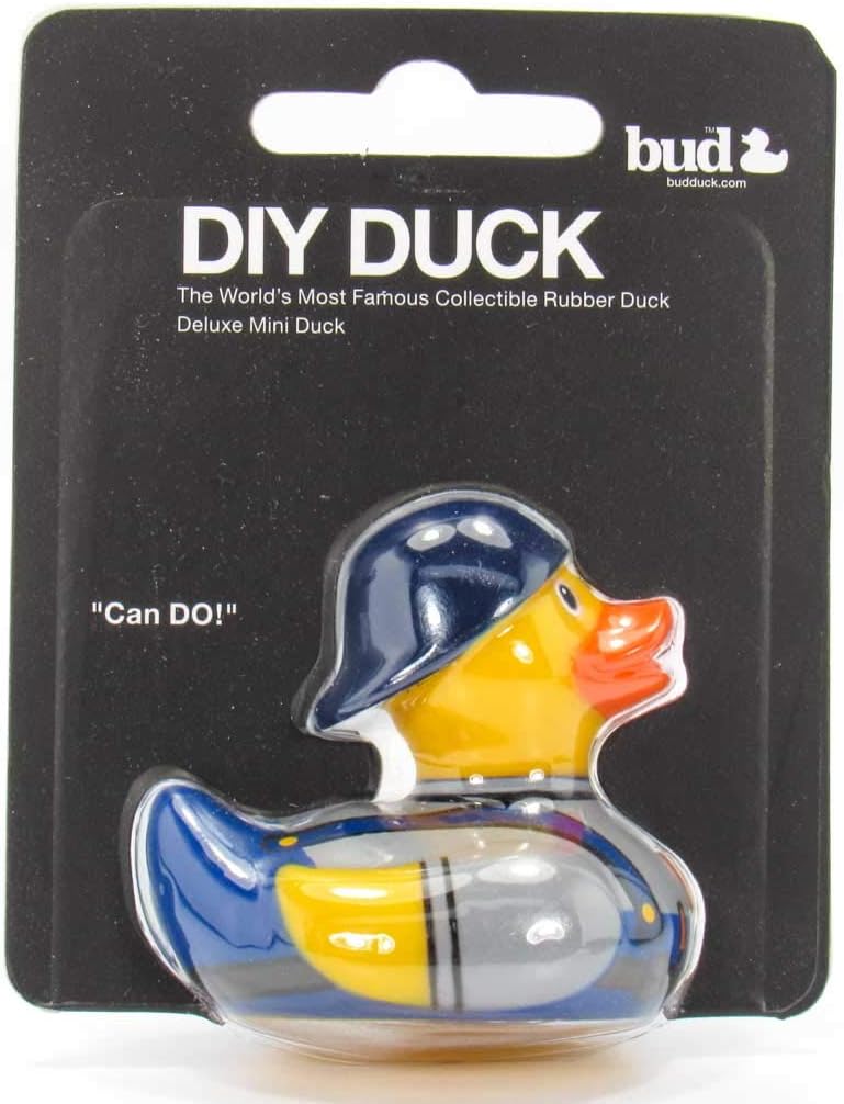 DIY (mini) Rubber Duck Bath Toy by Bud Ducks | Elegant Gift Packaging - "Can do!" | Child Safe | Collectable