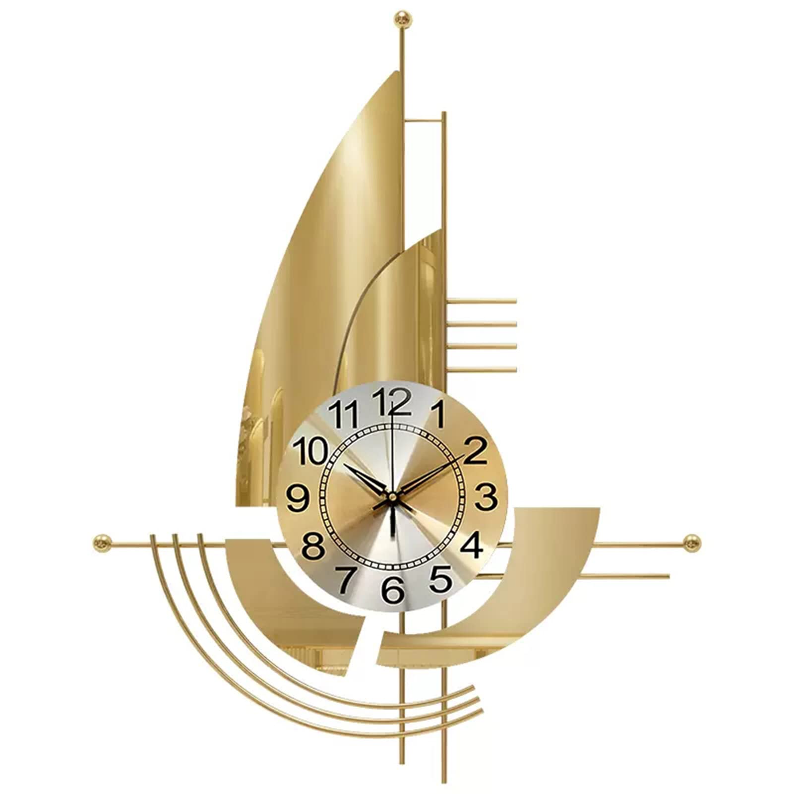 MYUYEE Modern Metal for Living Room ation, Office Bedroom Dining Room Silent Clock, Wall ation
