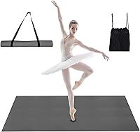 QVEEQ Portable Dance Floor Mat 48x36in Reversible Non-Slip for Ballet Tap Jazz Hip-Hop with Backpack & Straps