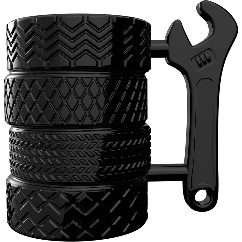 CTRLZS For Man for Car Lovers Mechanics Enthusiasts Gift Tire Coffee Tea Mug Christmas Birthday Gift