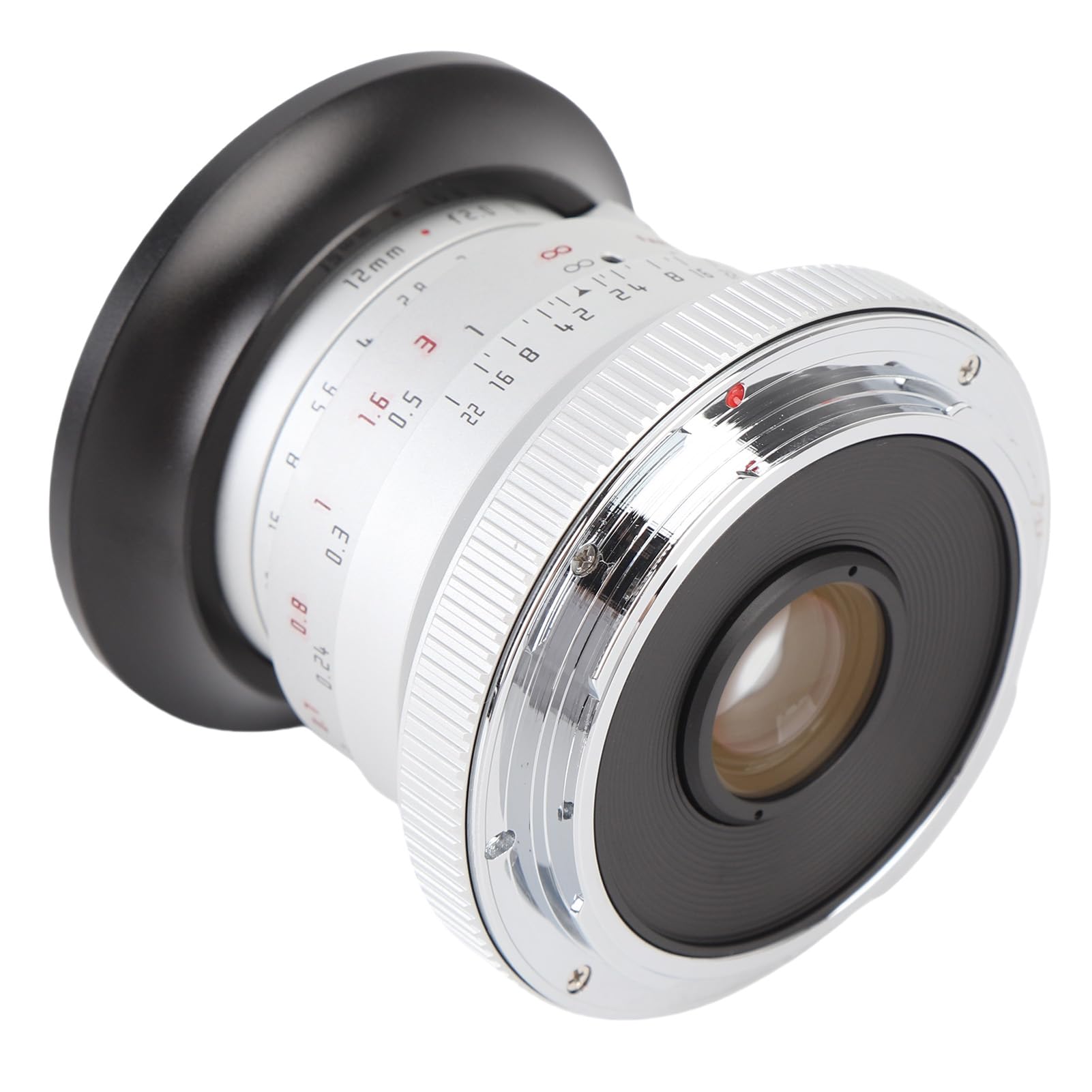 12 Mm F2.0 Manual de Apertura Grande Focus Prime Lens Z Mount para Escenas Nocturnas y Retratos (Silver)