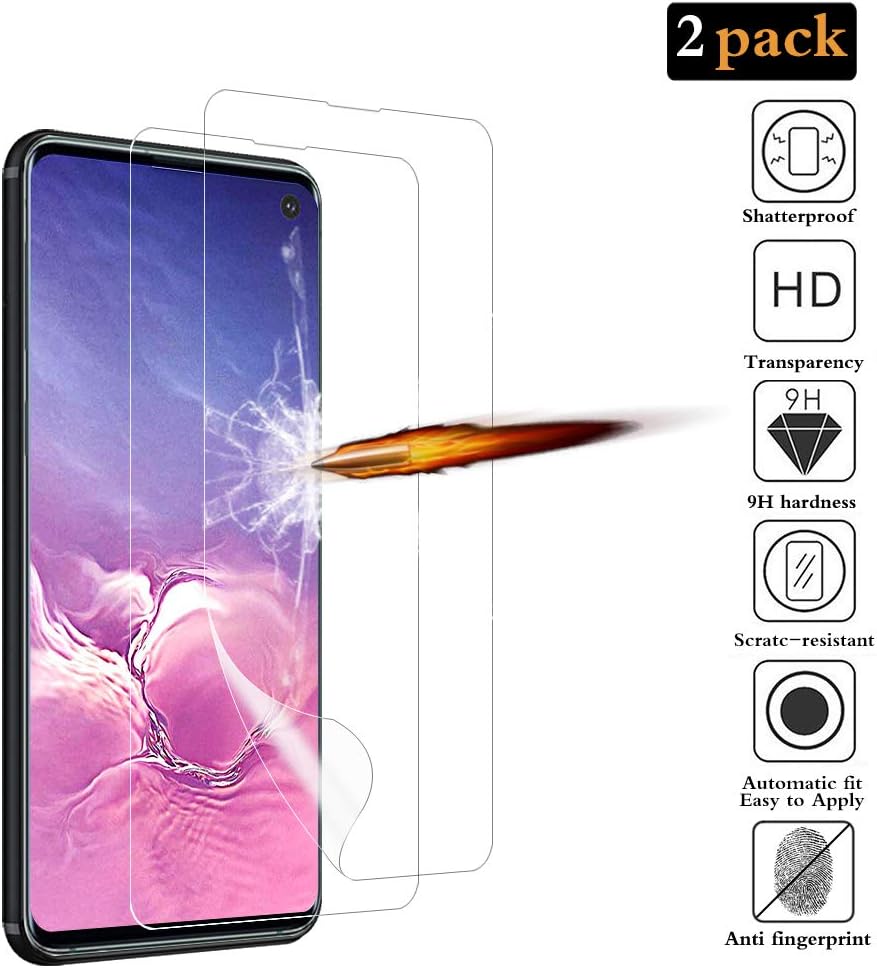 ANKENGS Samsung galaxy S10 Screen Protector [2 Pack], Screen protector [TPU Film] Compatible with Samsung Galaxy S10, [Not Tempered Glass] [Full-Coverage] Flexible TPU film for Galaxy S10