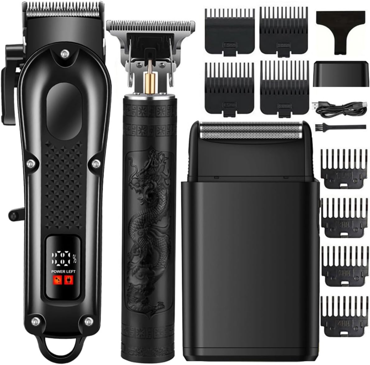 Hair Clippers Set for Men, Hair Clippers & Trimmers & Electric Foil Shaver, Hair Cutting Tools for Home Haircuts, Fading, Beard Trimming, Suitable for Beginners