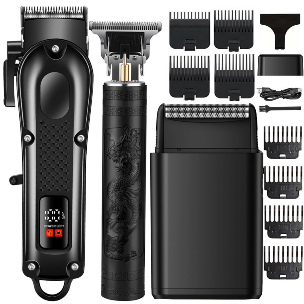 Hair Clippers Set for Men, Hair Clippers & Trimmers & Electric Foil Shaver, Hair Cutting Tools for Home Haircuts, Fading, Beard Trimming, Suitable for Beginners