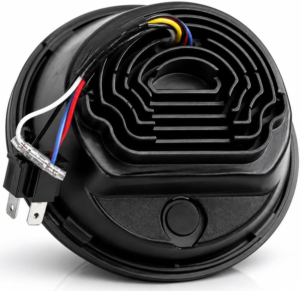 Eagle Lights Infinity Beam Series 7 inch Round Headlight for Harley Davidson and Indian Motorcycles (7 inch Headlight, Chrome)