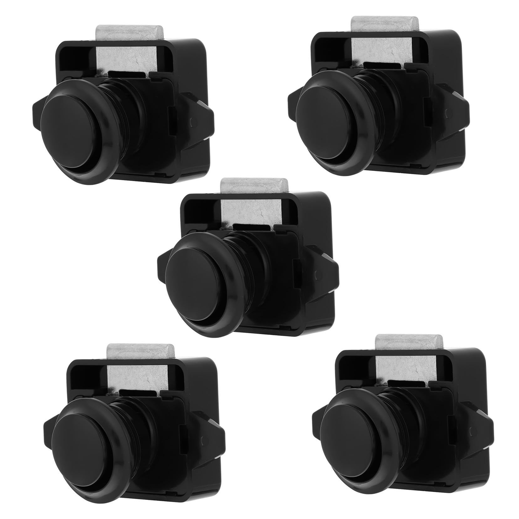 Loquet à bouton-poussoir pour porte de placard camping-car et meubles, lot de 5 pièces