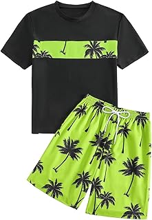 Bañador para niño para niños para natación, surf, playa, spa, traje de baño con estampado para 12 – 16 años, bañador de aventura activa 98