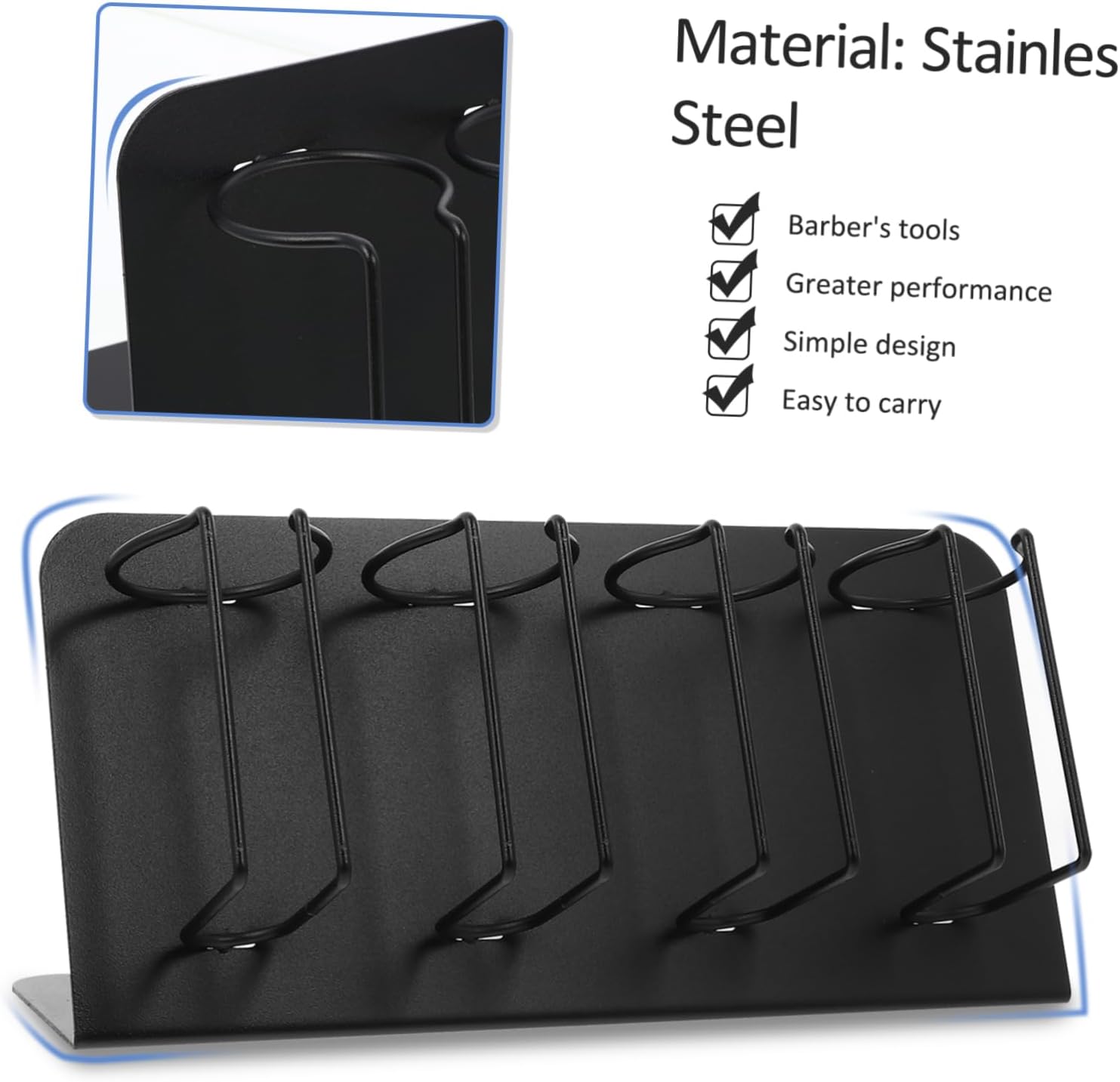 Hair Salon Storage Rack Wall-Mounted Clipper Guard Holder Organizer for Hair Tools