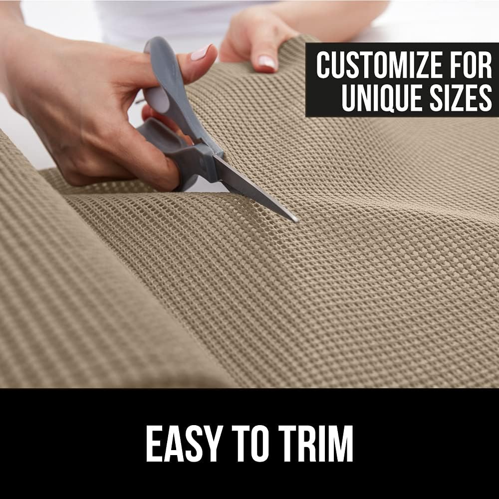Gorilla Grip Original Drawer and Shelf Liner, Strong Grip, Non Adhesive, Easiest Install, 12 Inch x 20 FT Roll, Durable and Strong Liners, Drawers, Shelves, Cabinets, Storage, Kitchen for Desks, Beige -