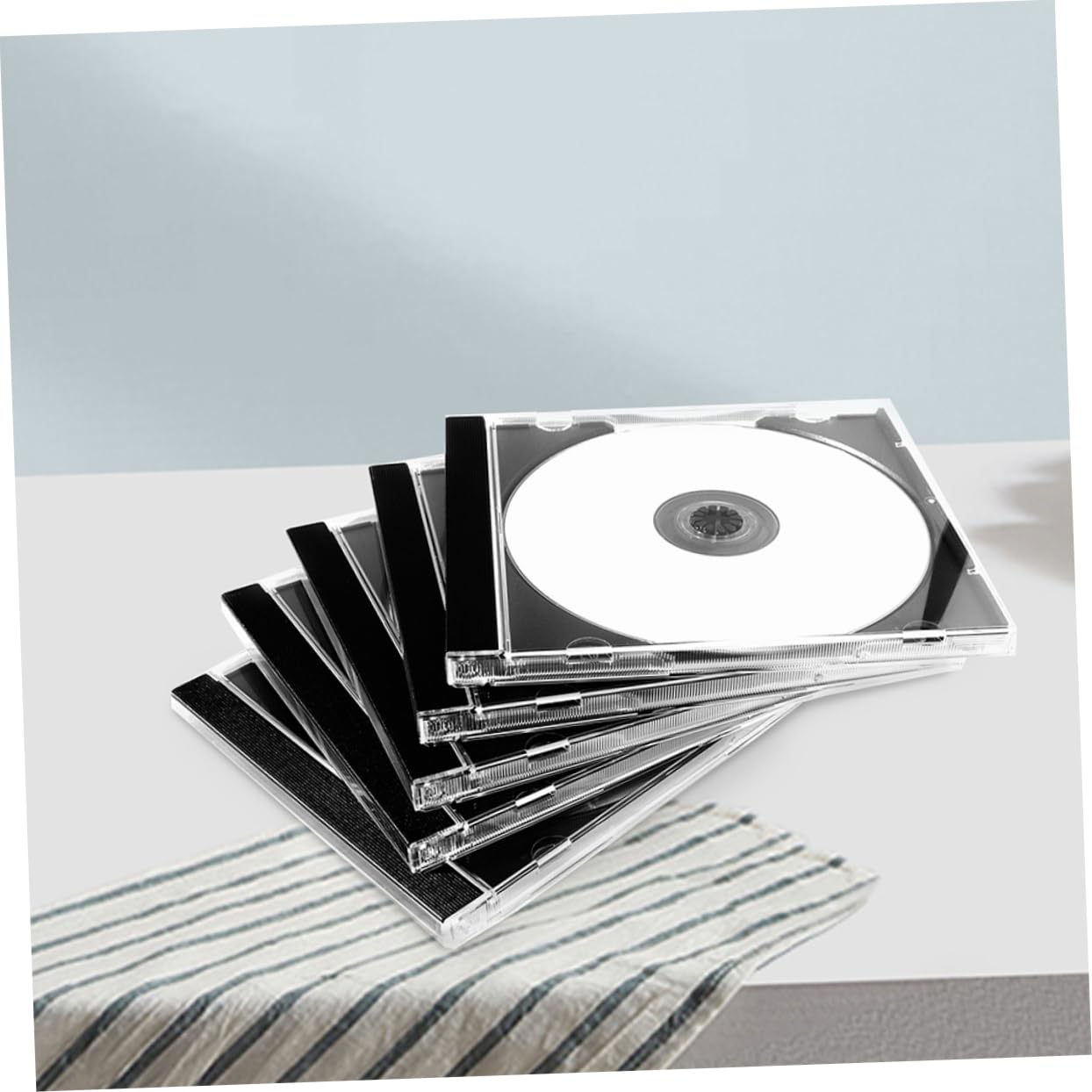KOMBIUDA 8pezzi Custodia Trasparente Per Cd Supporto Per Dvd Scatola Riutilizzabile Per Cd e Dvd Organizer Leggero e Compatto Per Dischi Protezione Da Graffi e Urti