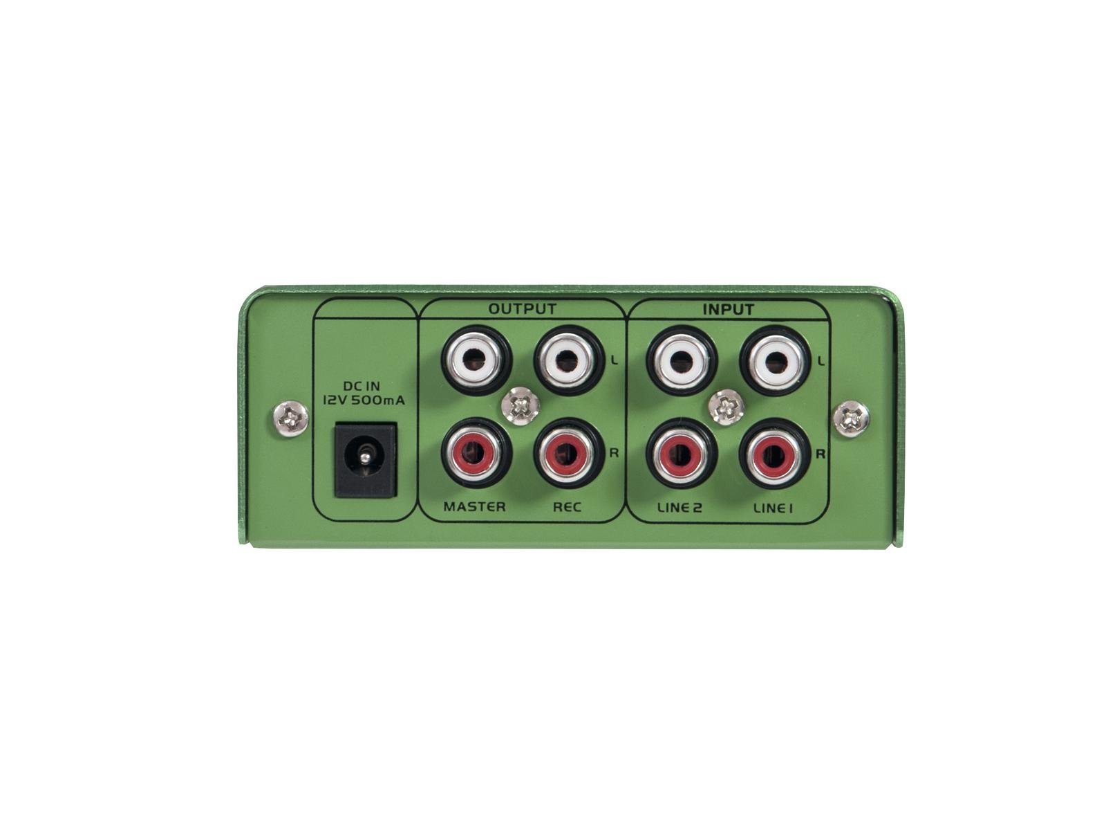 OMNITRONIC GNOME-202 Mini-Mixer grün | 2-Kanal-DJ-Mixer im Miniaturformat | Extrem leichter und kompakter DJ-Mixer | Metallgehäuse