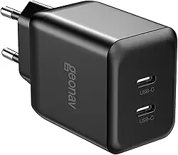 Geonav Carregador Universal SuperPower GaN Duo, 35W, 2 X USB-C Power Delivery, CH35PDBK, Preto