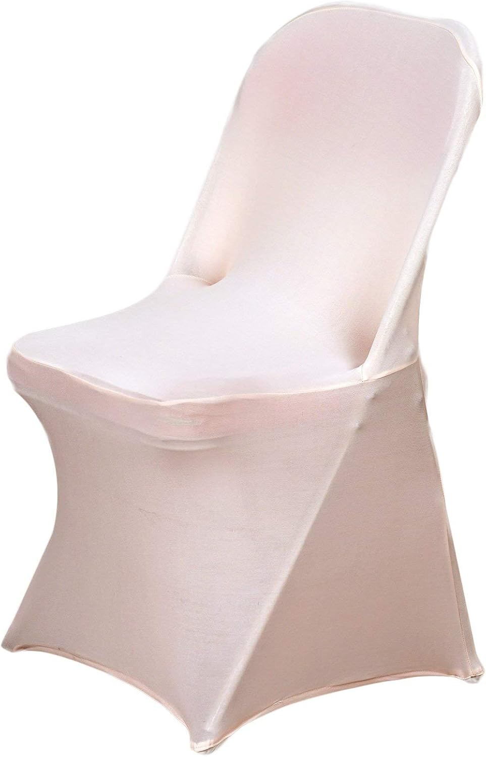 Balsa Circle 6 pcs Blush Spandex Stretchable Folding Chair Slipcovers Removable Seat Protector Washable Party Wedding Supplies Reception Supplies
