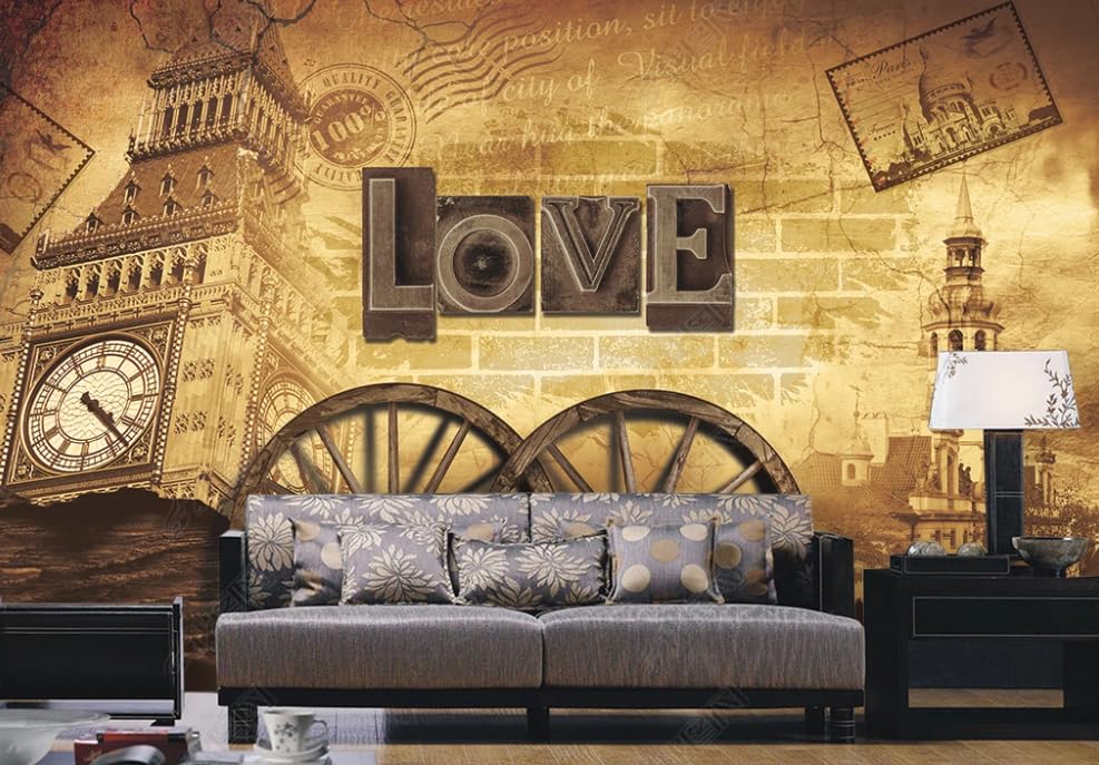 Papier peint intissé rétro au format poster géant pour une décoration murale - 2