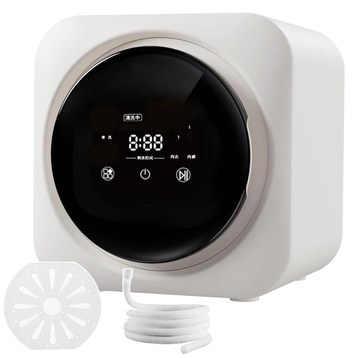 Lavatrice per Biancheria Intima da 3.5L, Mini Lavatrice a Parete, Lavatrice per Calzini Portatile Completamente Automatica, Asciugatrice Compatta, per Lavanderia in Appartamento