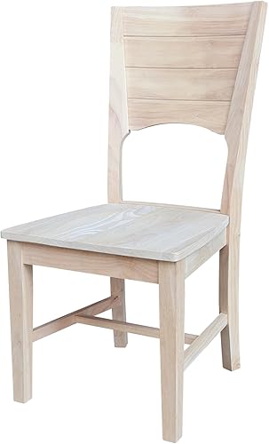 IC International Concepts Canyon - Juego de 2 sillas de comedor sin terminar