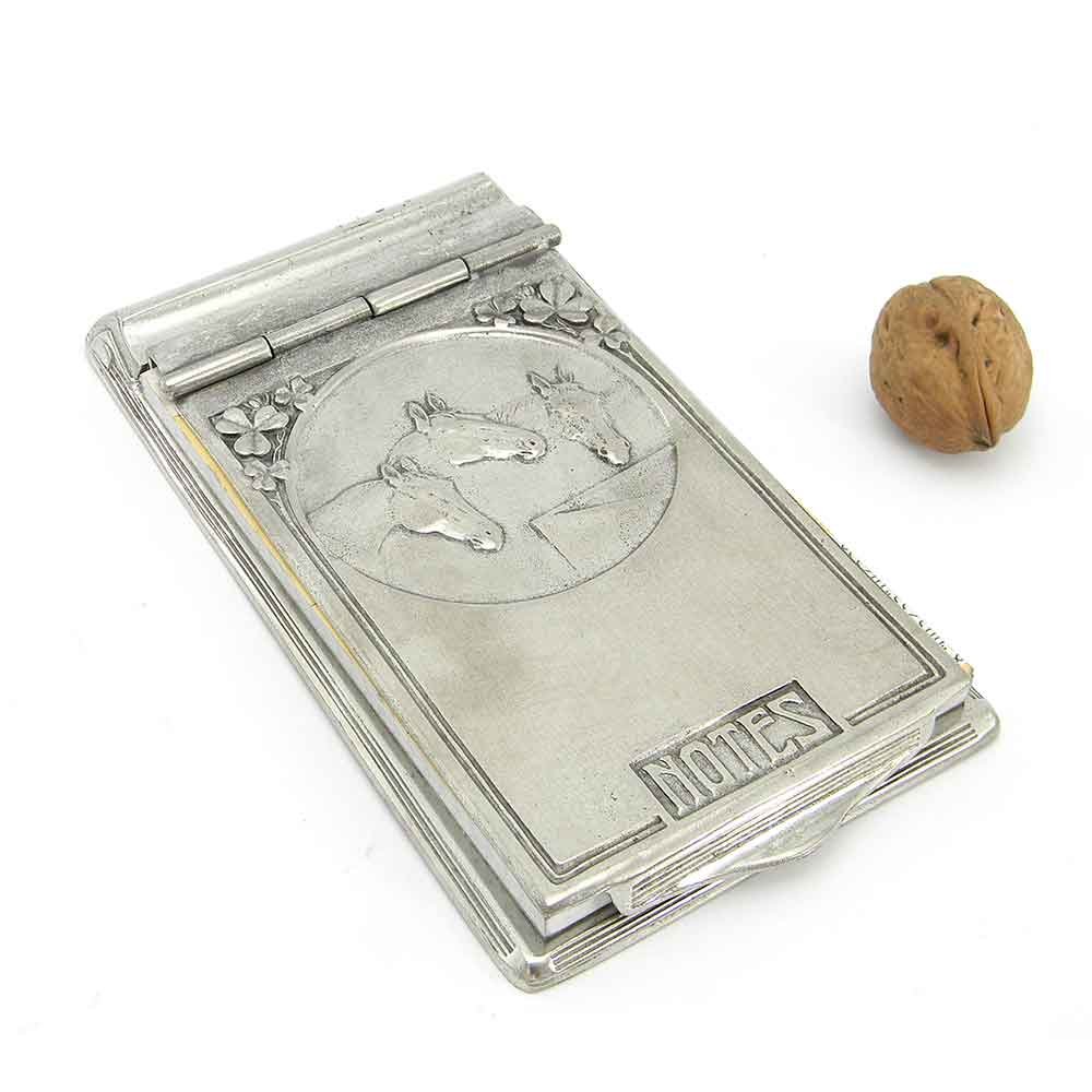 Block notes medio blocco fogli custodia peltro 18x10 Cavagnini Made in Italy