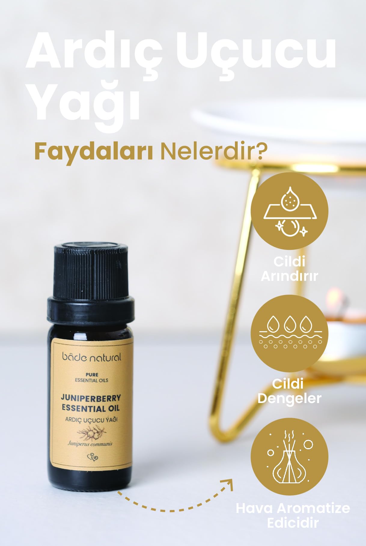Bade Natural Ardiç Uçucu Yağı 1 Paket (1 X 10 Ml)