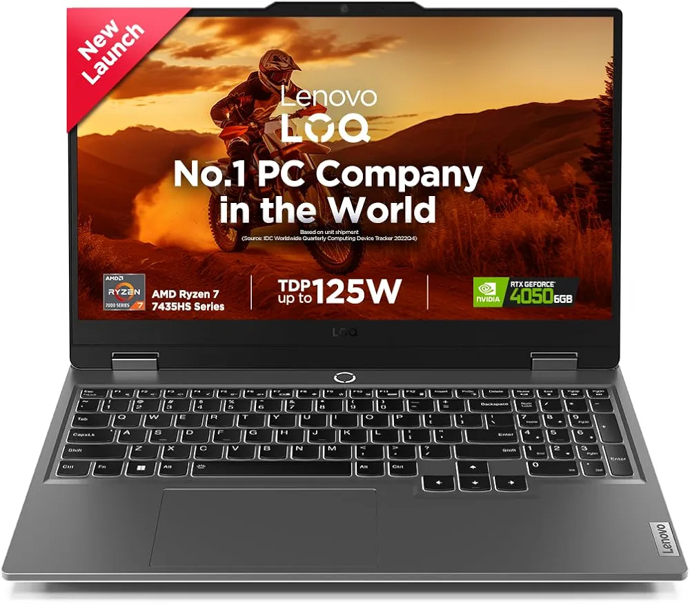 Lenovo LOQ 2024 AMD Ryzen 7 7435HS | NVIDIA RTX 4050 6GB (24GB RAM/512GB SSD/15.6" (39.6cm)/Windows 11/Office Home 2024/100% sRGB/3 Mon. Game Pass/Gre...