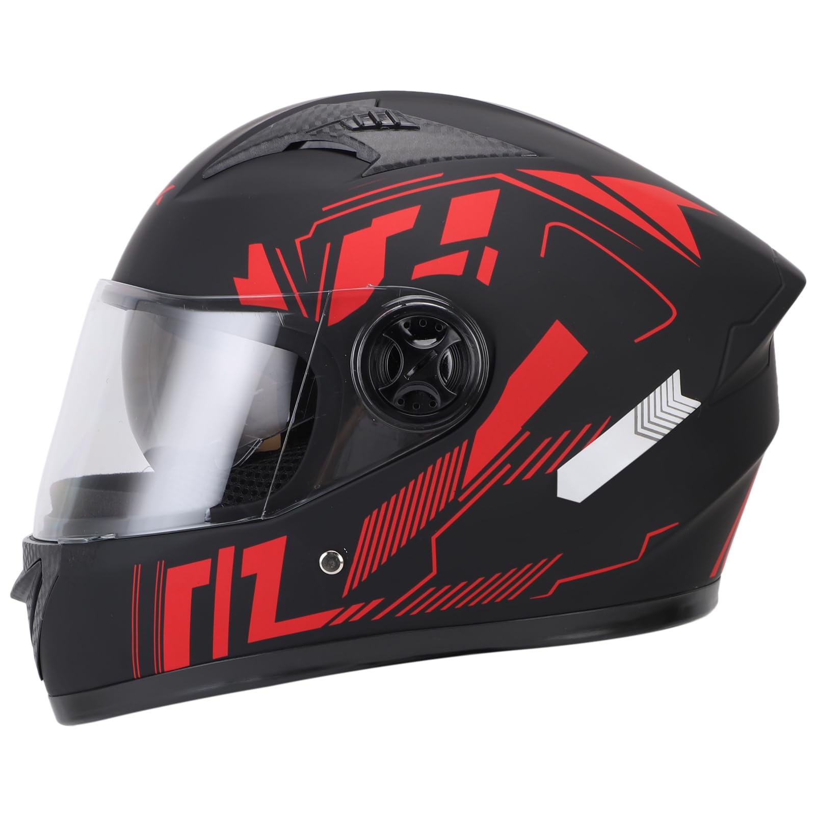 Casque de Moto, Casque de Vélo Léger pour Hommes et Femmes, Circonférences de Tête de Casque de Visage Complet de 54 à 61 Cm avec Coucheur de Cou Détachable, Couche de Coton