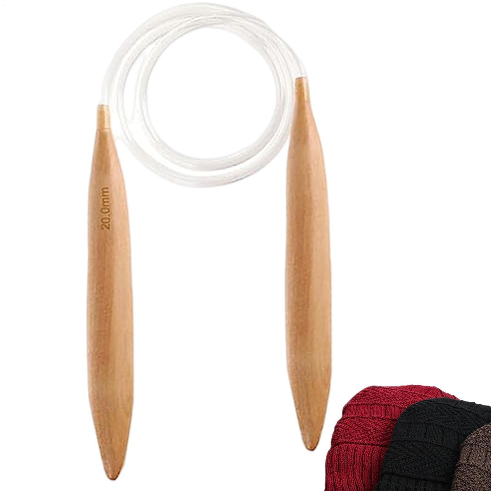 Stricknadeln aus Holz für grobes Garn, ideal zum Weben von Pullovern, Schals, Mützen und Decken