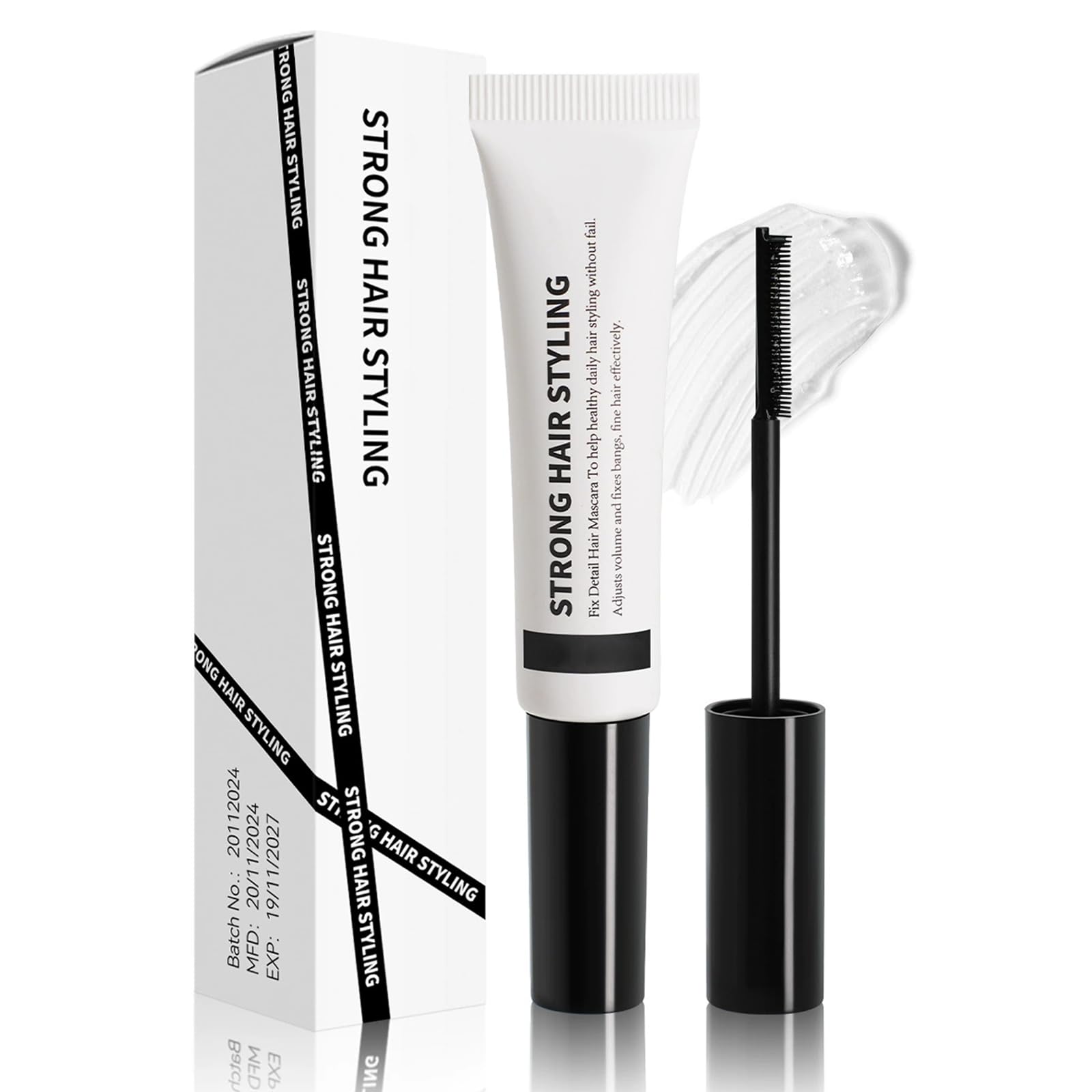Hair Finishing Stick - 15ml Hair Mascara for Flyaway Hair - Fly Away Hair Stick - Ha-ir Tamer Shaping Gel Moisturizing Not-greasy Flash Moment stick (2pc)