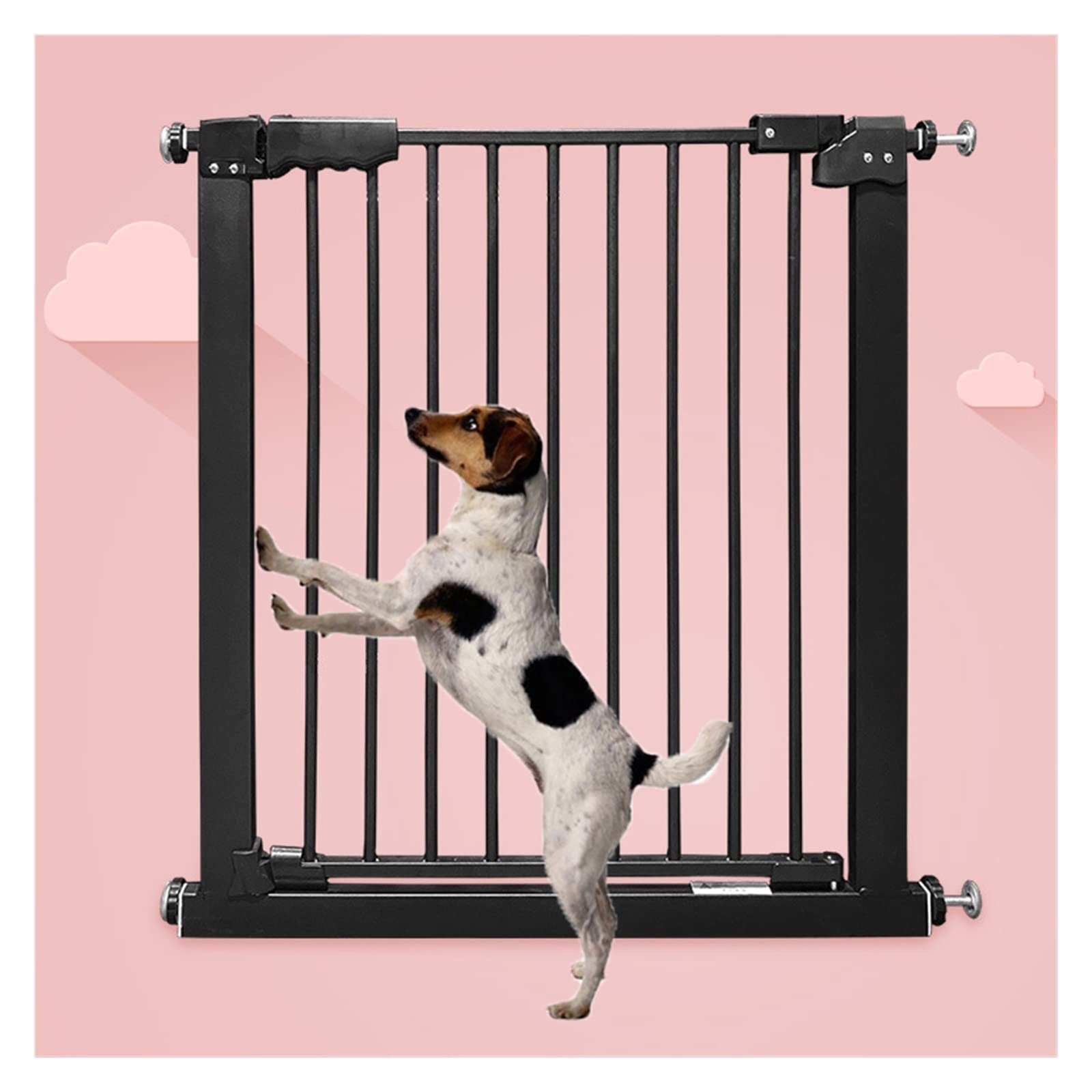 Barrière de sécurité pour chiens à fixation par pression sans perçage pour couloir