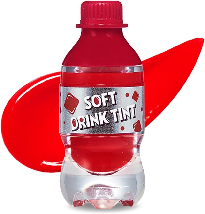 ETUDE HOUSE Soft Drink Tint 4.6g - Moist Cool Tinted Soda Gel Texture (RD301 Zero Red)