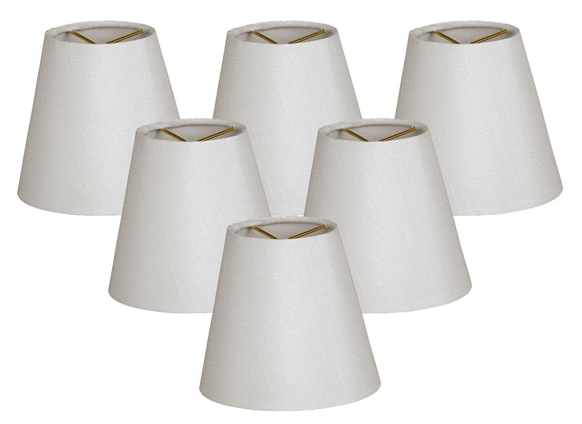 Royal Designs, Inc. Hardback Empire Chandelier Basic Shade CS-901-6WH-6, White, 4 x 6 x 5.5, Pack of 6