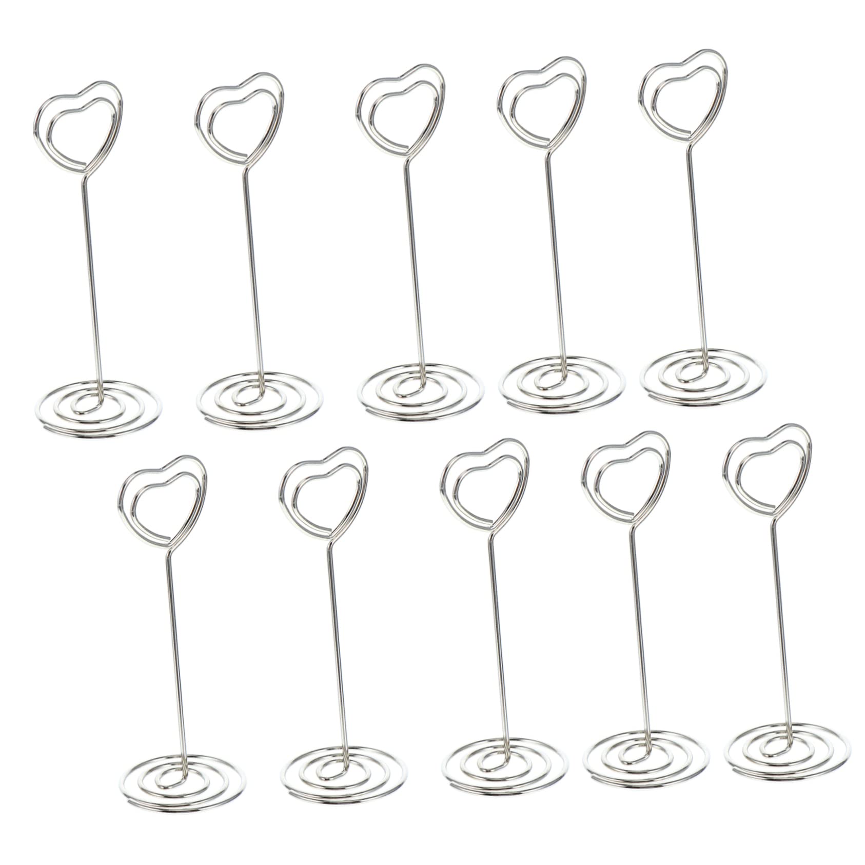 FUNOMOCYA 20Pcs Heart Shape Memo Clip Stands Decorative Photo Holders for Weddings Birthdays Graduations and Showers Elegant Table Name Card and Menu Display Clips