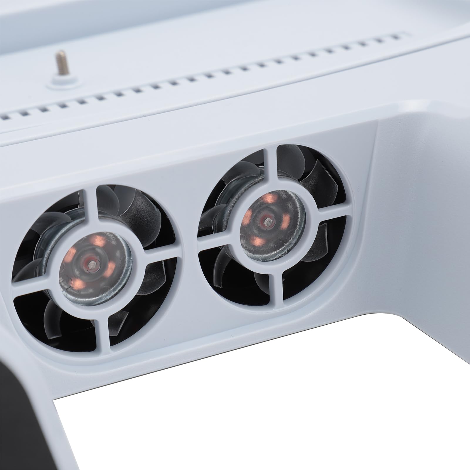 Stazione di ricarica per controller di gioco, supporto di raffreddamento a ricarica rapida professionale efficiente a doppio slot con 11 slot per dischi per console sottile e