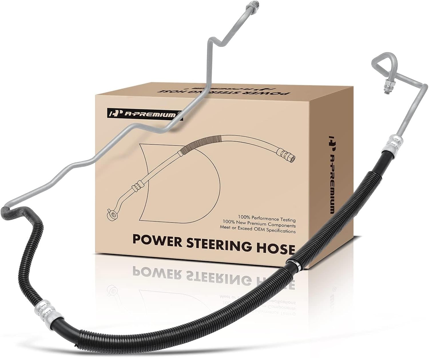 A-Premium Power Steering Pressure Hose Line Assembly Compatible with Chevrolet Impala 2006-2011, Monte Carlo 2006-2007, 3.5L 3.9L, with O-ring, Pump To Rack/Gear