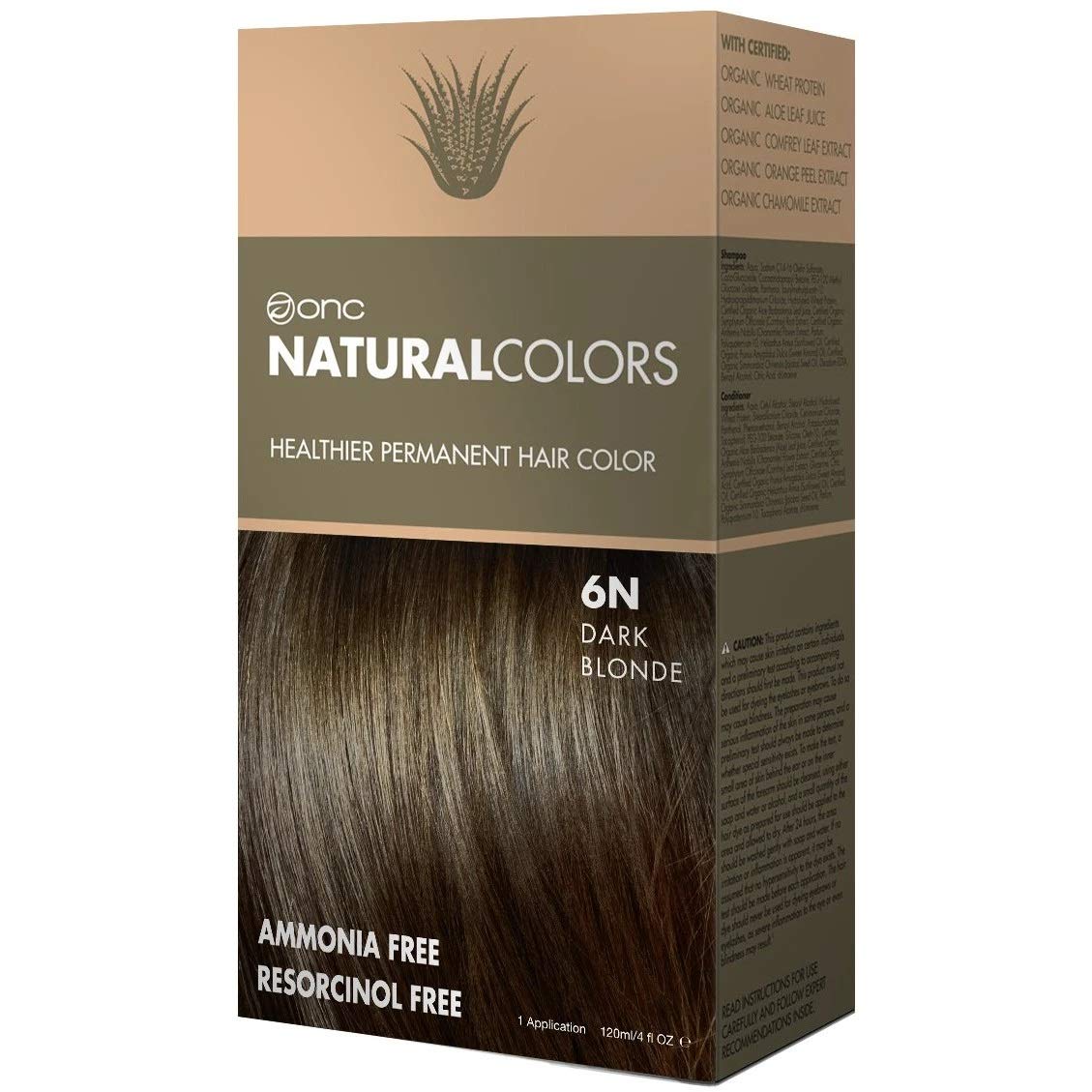 ONC NATURALCOLORSHealthier Permanent Hair Color 6N Dark Blonde 120 ml (4 fl. oz.) 1 Application