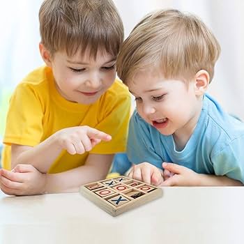 Amazon.com: Gamie Wooden Tic-Tac-Toe Game, Small Classic
