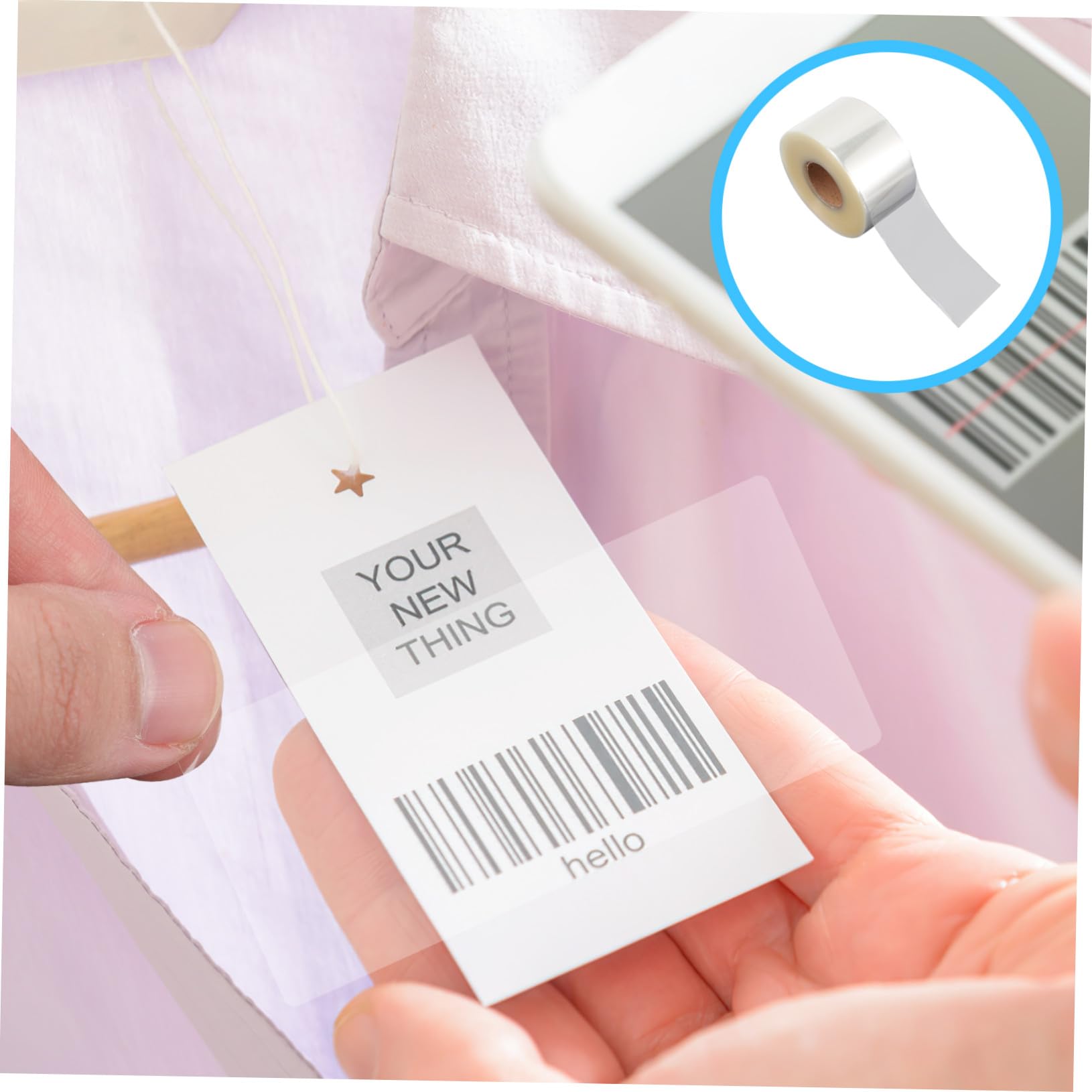 ULTECHNOVO Étiquettes Autocollantes Transparentes en Pvc Film Protecteur Anti-courbure 500pcs pour Protéger Codes-barres et Numéros pour Maison et Hôpital