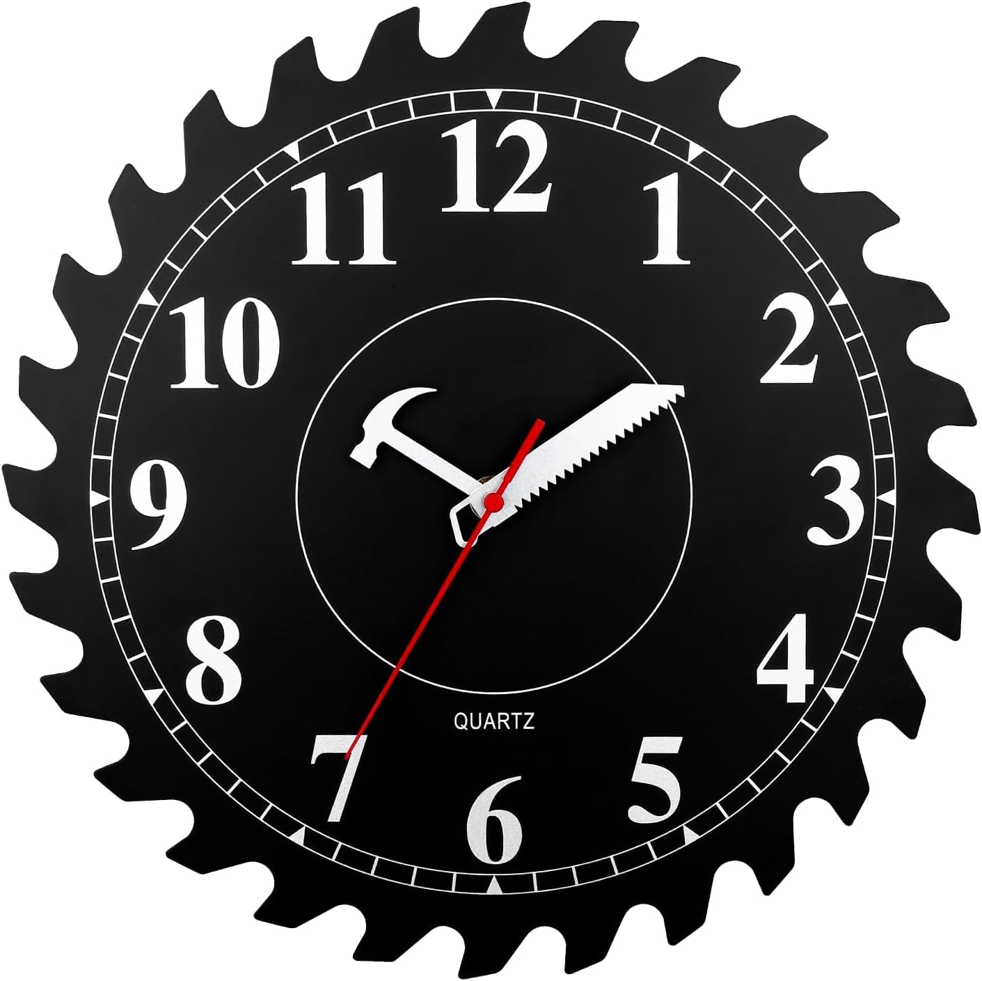 Circular Saw Blade Wall Clock - Garage Decor -9