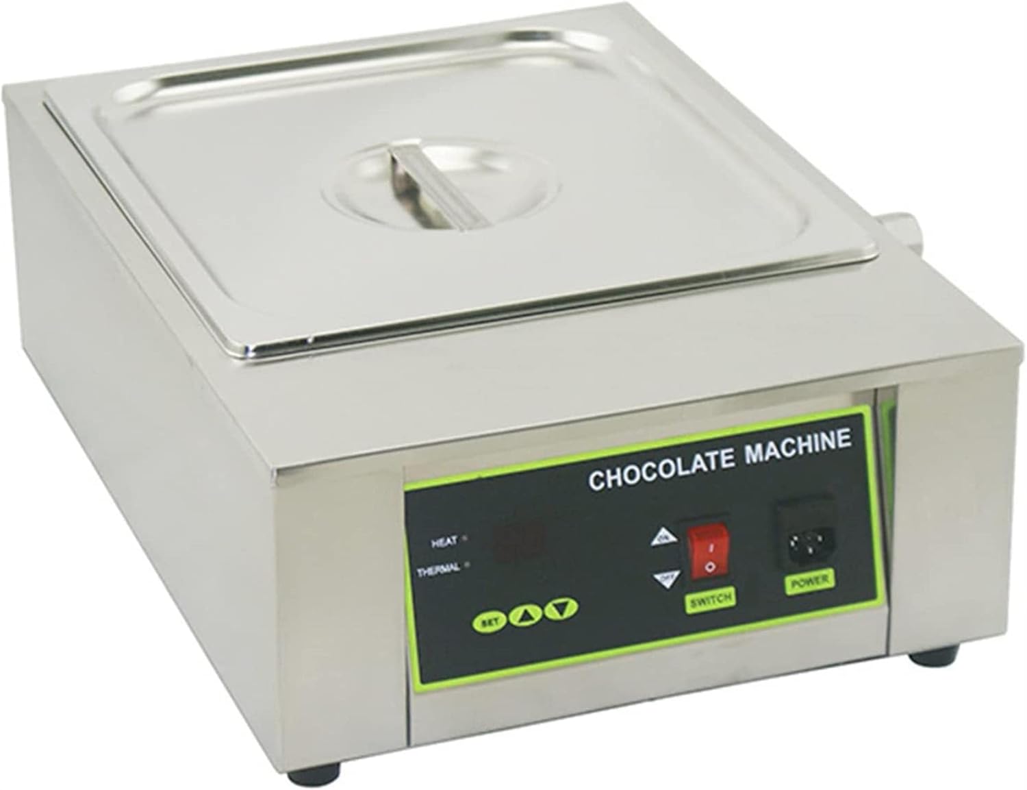 Chocolate Melting Pot, Commercial Electric Tempering Machine, Stainless Steel 8kg Automatic Chocolate Heater, for DIY Home Restaurant Bakery Chocolate Cheese Milk Soup