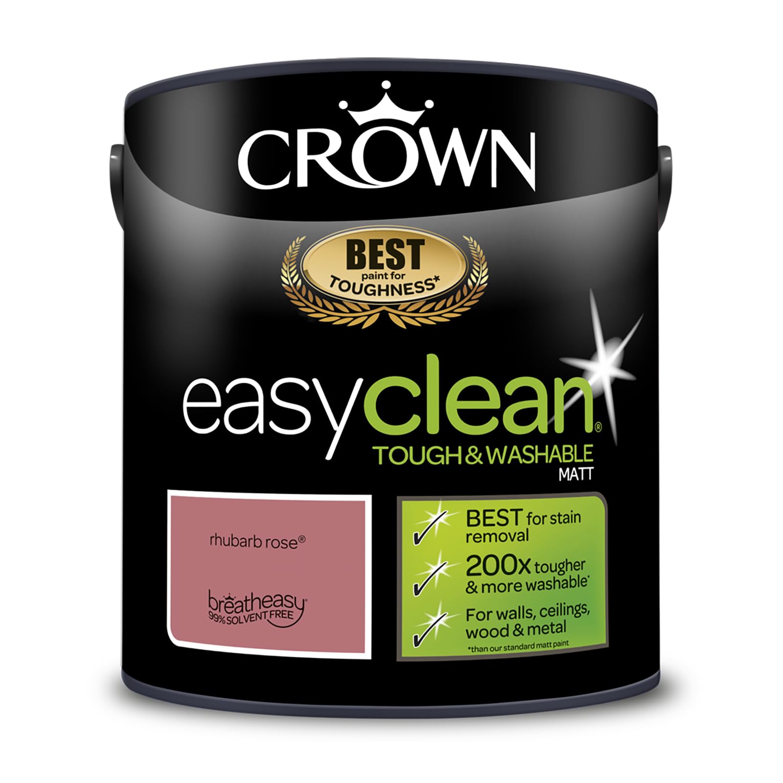 Crown Rhubarb Rose® 2.5L easyclean® Matt Emulsion