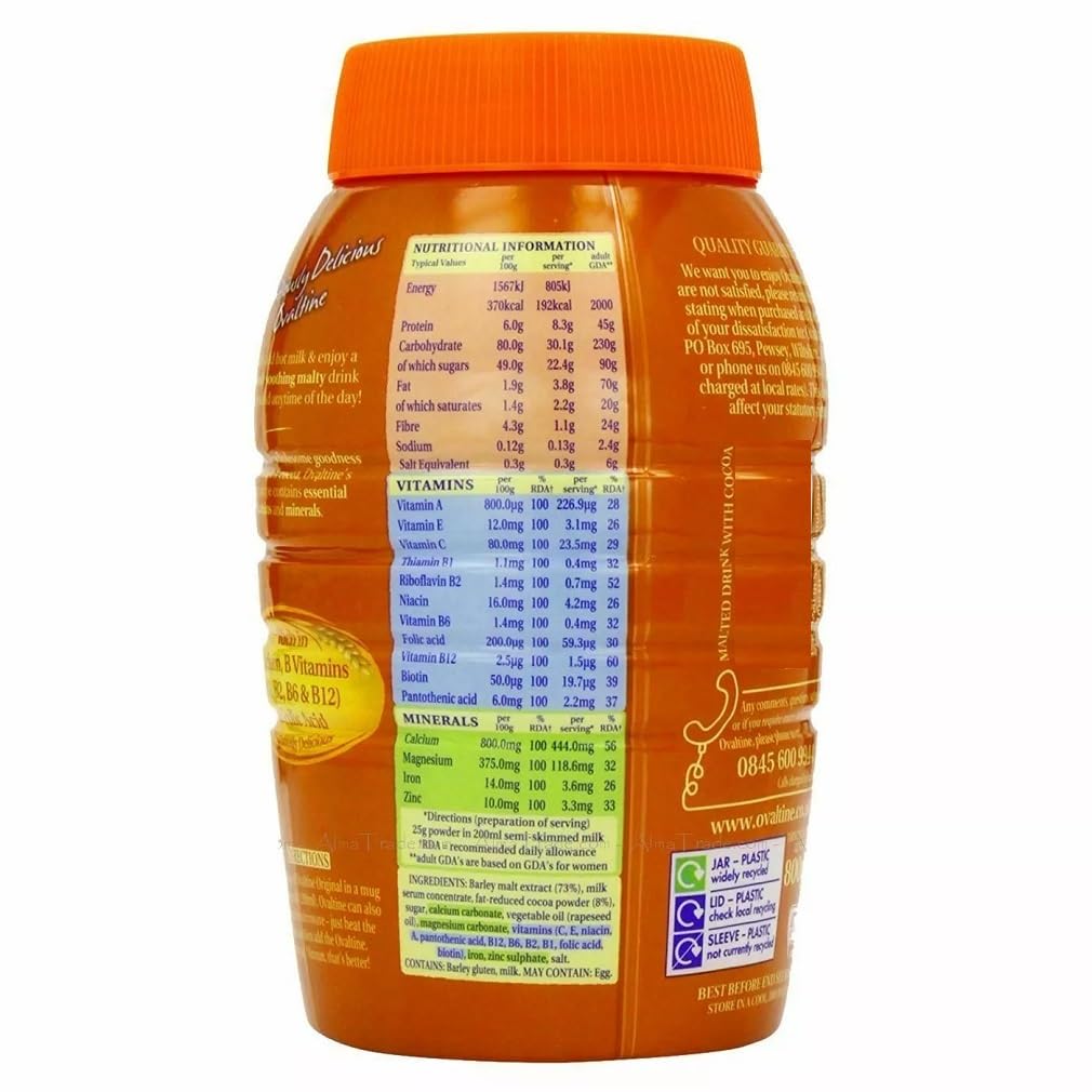 Ovaltine 800 g Paquete original de 6