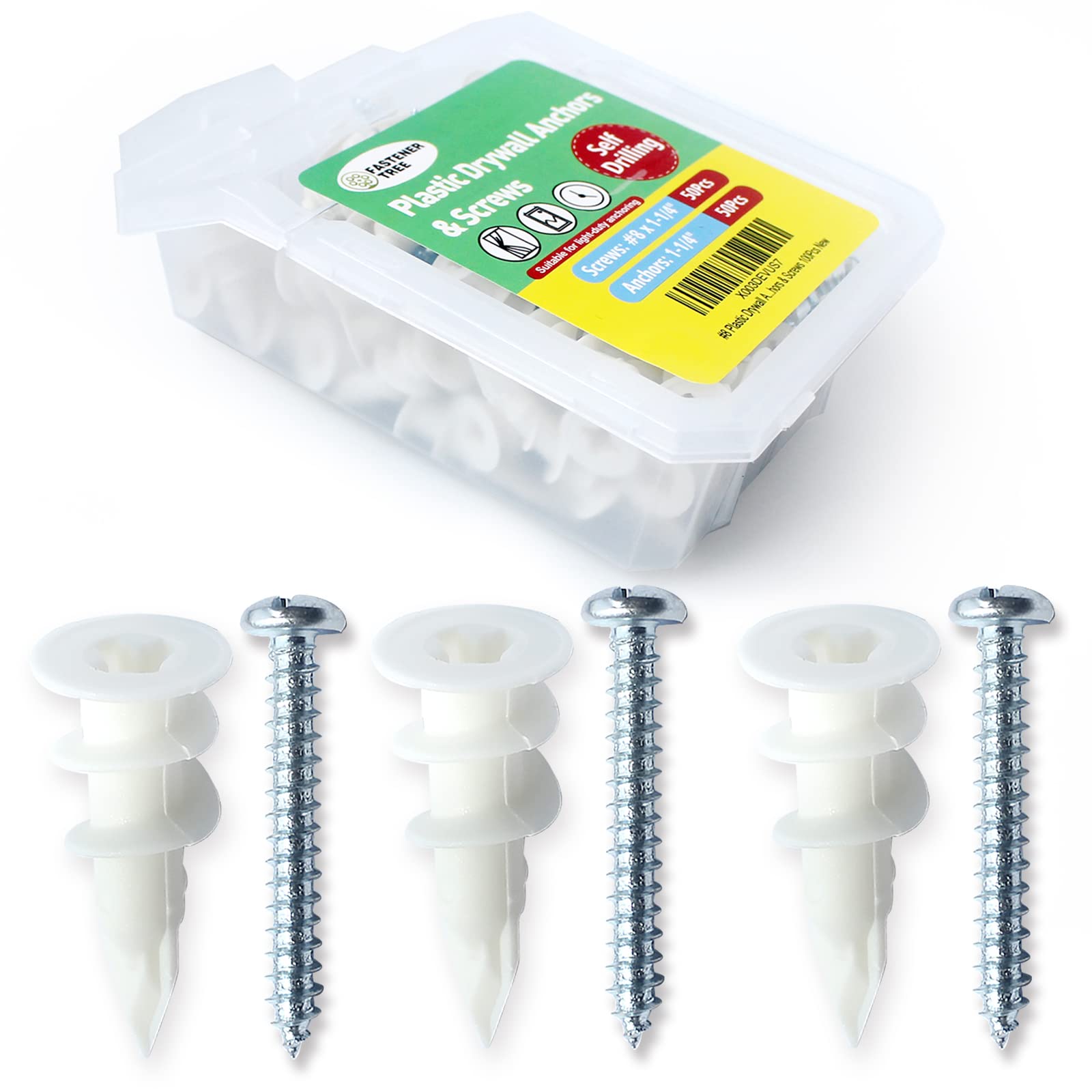 Toggler Hollow Wall Plastic Anchor Kit - 100 Anchors (Screws Not Included)