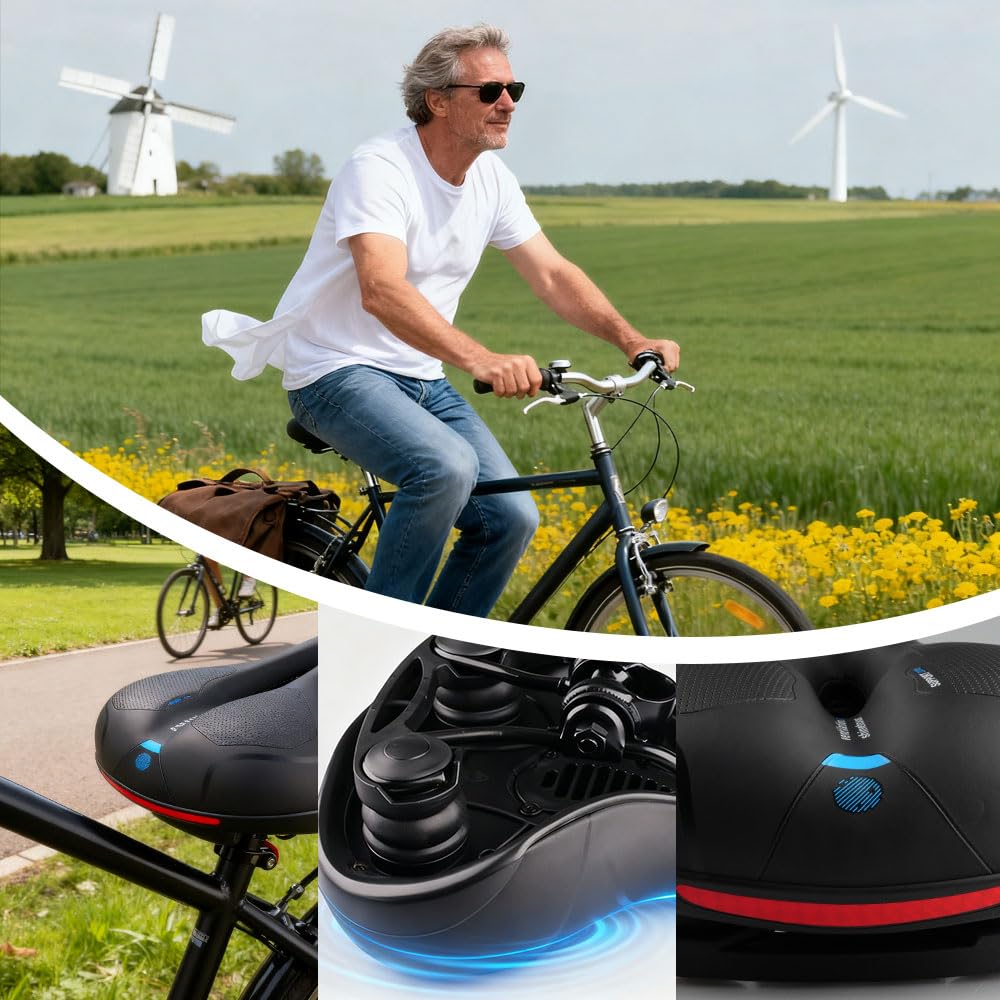 Comoda sella ergonomica per bicicletta da uomo e da donna