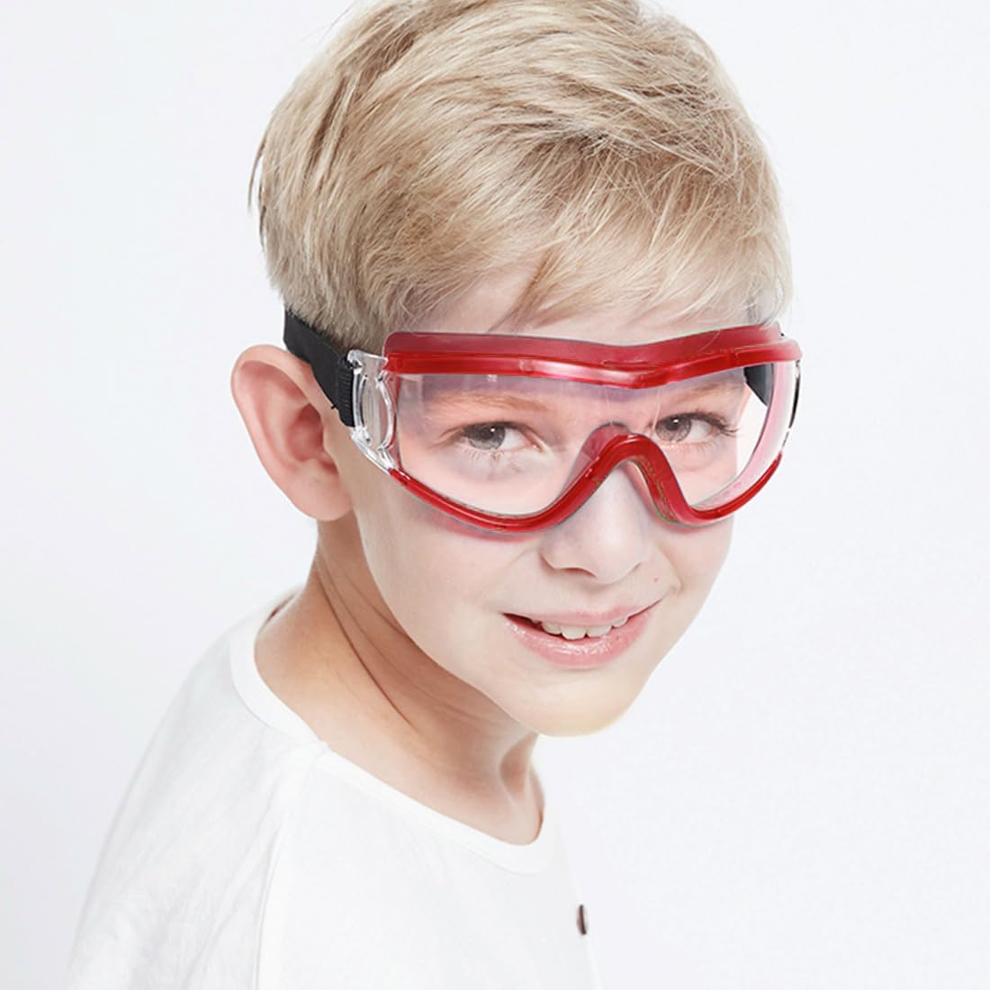 Kids Anti-fog Safety Goggles, Kids Lab Goggles, Adjustable, Compatible with Nerf Gun