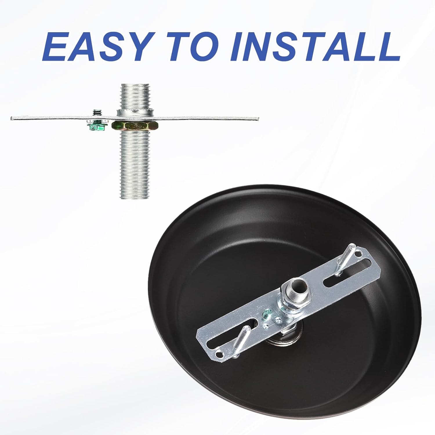 PATIKIL 4" Light Crossbar Kit, 4 Set Universal Light Fixture Mounting Bracket with 1/4IP Tap Center Hole Ceiling Light Plate Canopy Hardware Set for Chandelier Wall Light, with Screw Packs