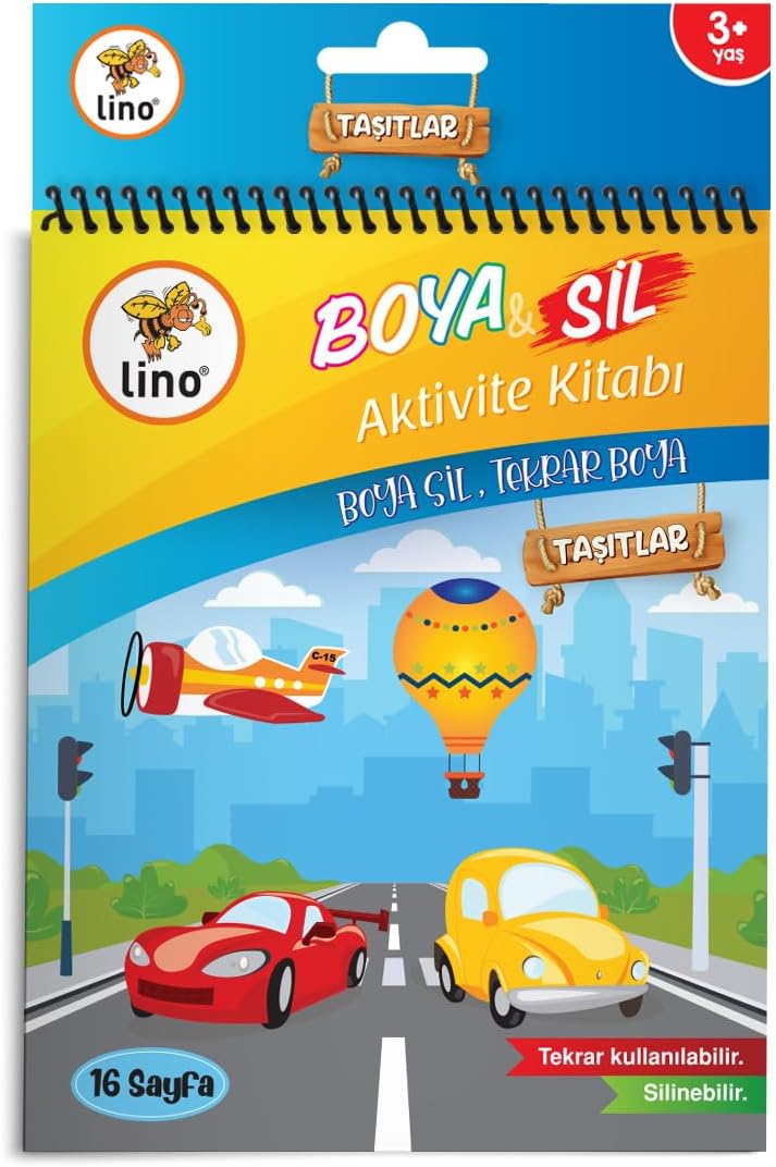 Lino Boya & Sil Aktivite Boyama Kitabı Araçlar