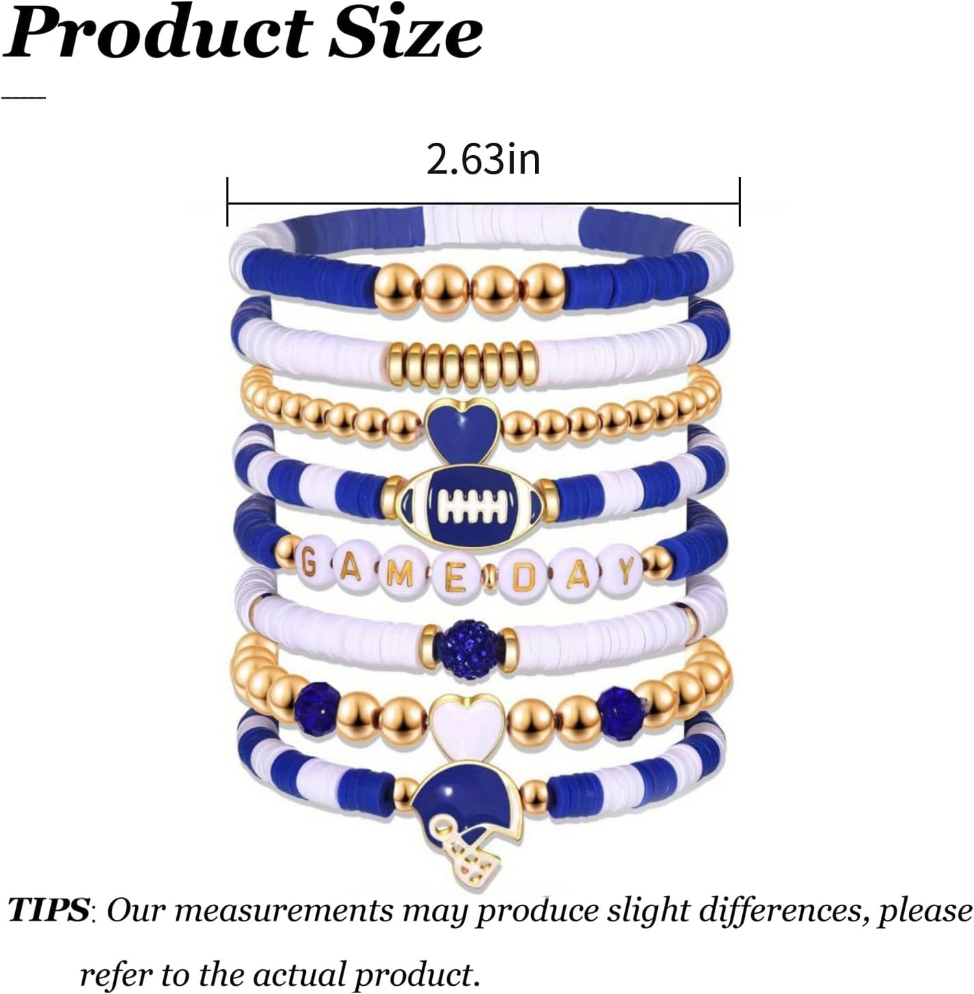 Football Baseball Bracelet for Women Game Day Bracelets for Women Stackable Heishi Clay Beaded Stretch Bracelets Soccer Outfit Accessories Party Favors Gifts - Image 6