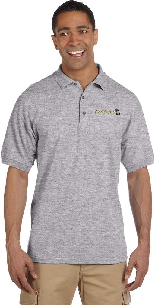 Speedy Pros Chaplain Pray Embroidey Adult Button-End Unisex Cotton Polo Shirt Golf Shirt
